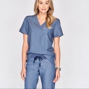 LIMITED EDITION HEATHER DENIM FIGS SCRUBS